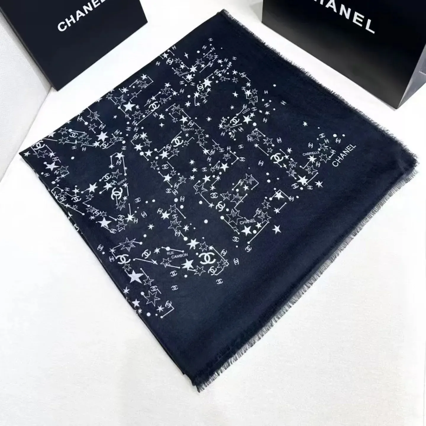 Chanel Silk Scarf With Logo