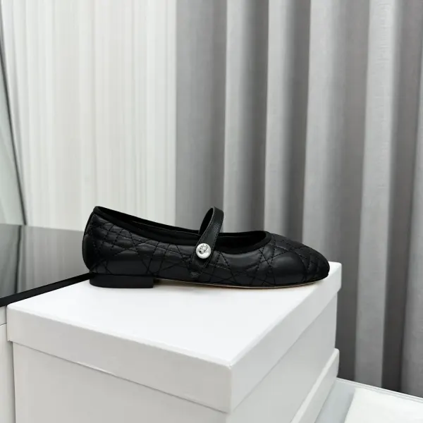 Dior Ballet Flat Black Quilted Cannage Calfskin Kcb860Cqc S900