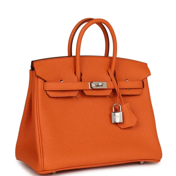 Hermes Birkin 35 Orange Togo Palladium Hardware