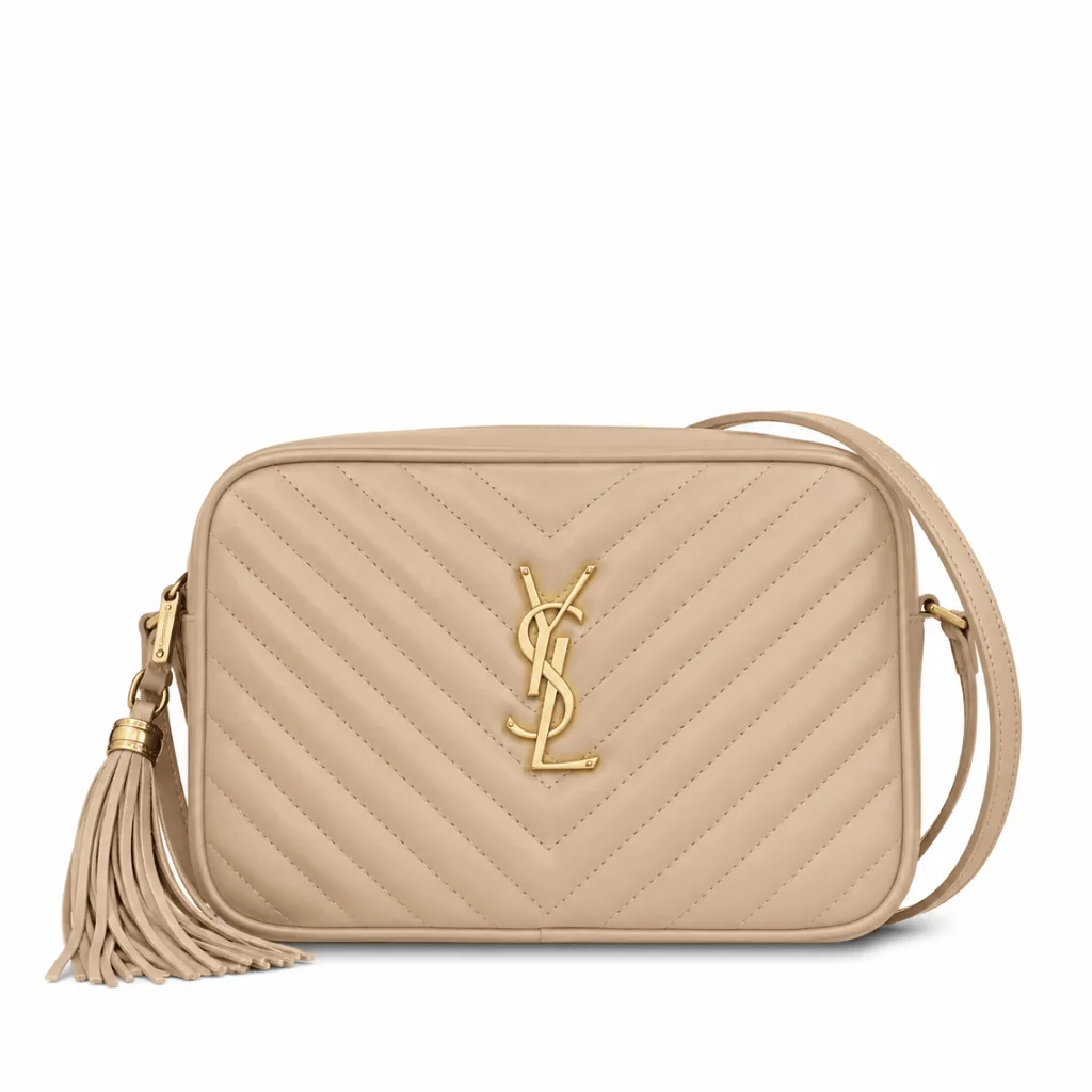 Saint Laurent Lou Camera Bag In Quilted Leather Beige Gold 23Cm 612544Dv7072721 Main image