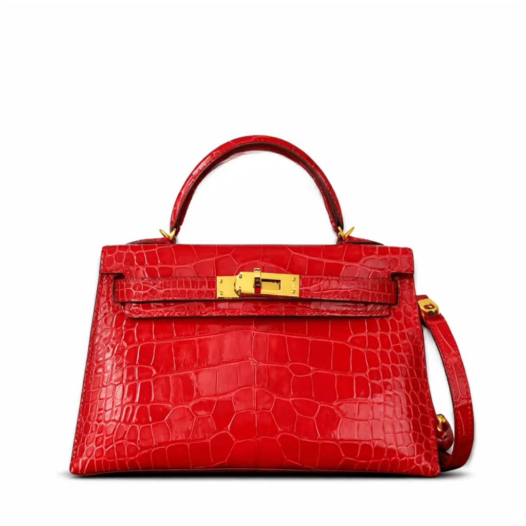 H Kelly 20 Braise Shiny Alligator Gold Hardware Main image