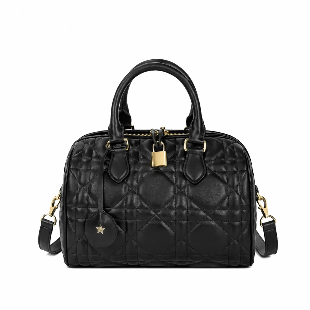 Dior Groove 25 Bag Black Macrocannage Calfskin Main image