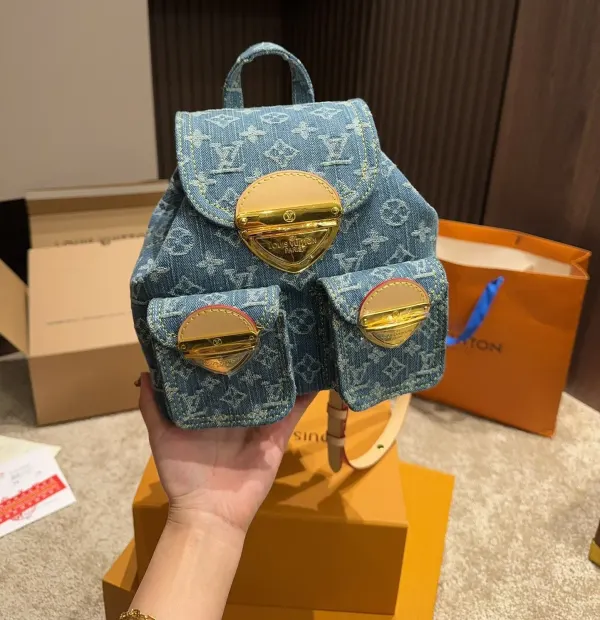 Louis Vuitton Backpack Venice Monogram Denim Blue 26Cm M46836