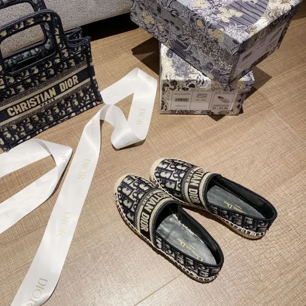 Dior Granville Espadrille Oblique Deep Blue Kdb585Obe S56B