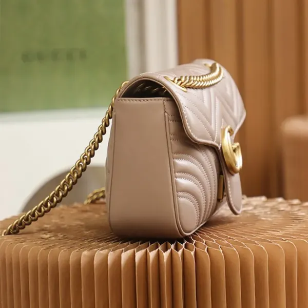 Gucci Marmont Small Taupe Shoulder Bag