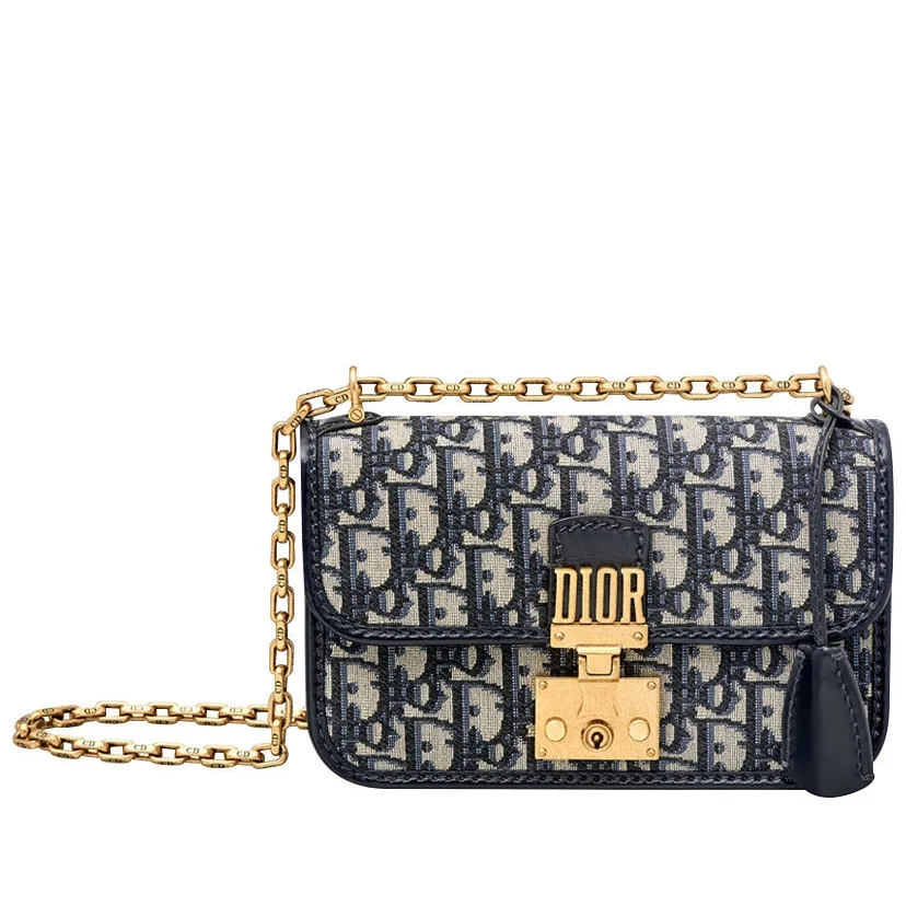 Dior Dioraddict Flap Bag In Blue Oblique Canvas Main image