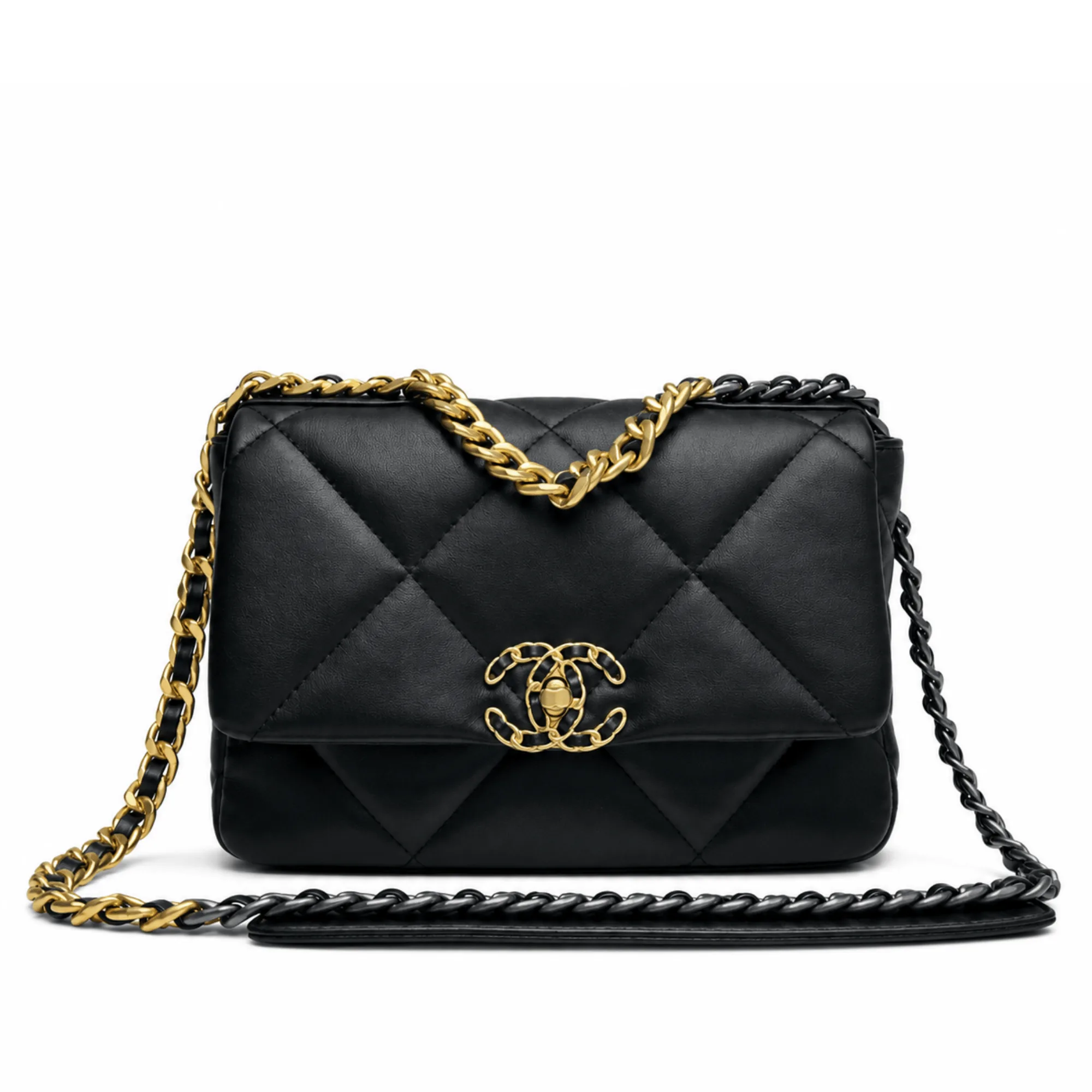 Chanel 19 Flap Bag Black Lambskin Main image