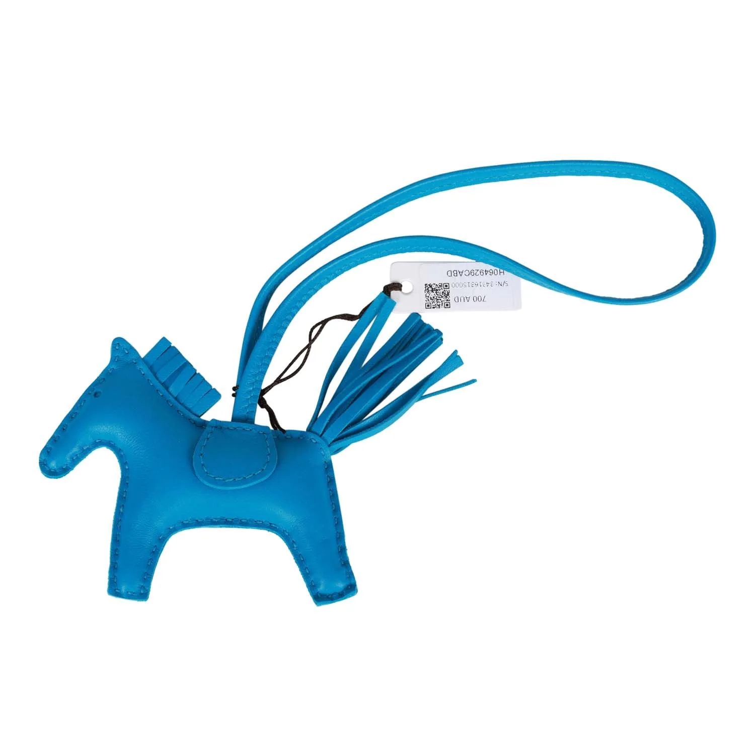 Hermes Bleu Zanzibar Grigri Horse Rodeo Bag Charm PM Main image