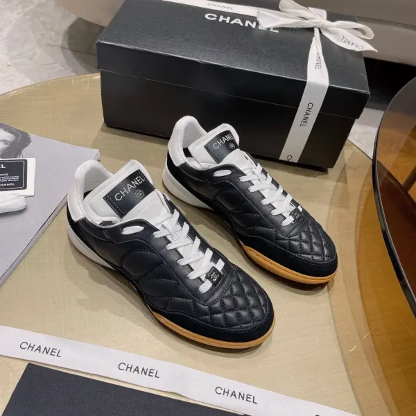 Chanel Sneakers Calfskin Suede Black