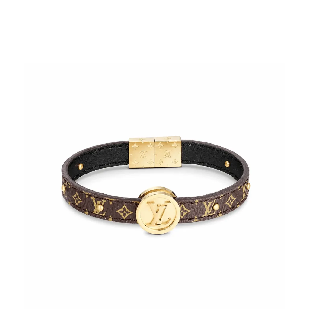 Louis Vuitton LV Monogram Circle Gold Tone Reversible Bracelet Main image