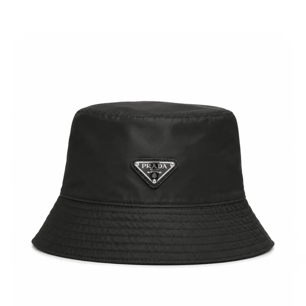 Prada Re-Nylon Bucket Hat Sliver Black Main image