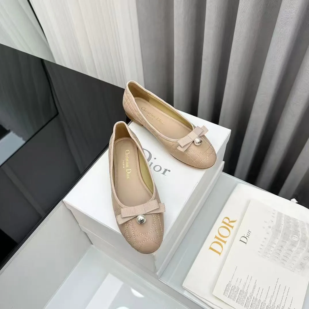 Dior Cannage Quilted Leather Flat