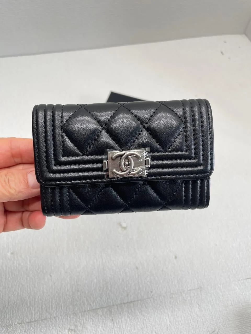 Chanel Boy Classic Wallet Black Silver 84432 Secondary image