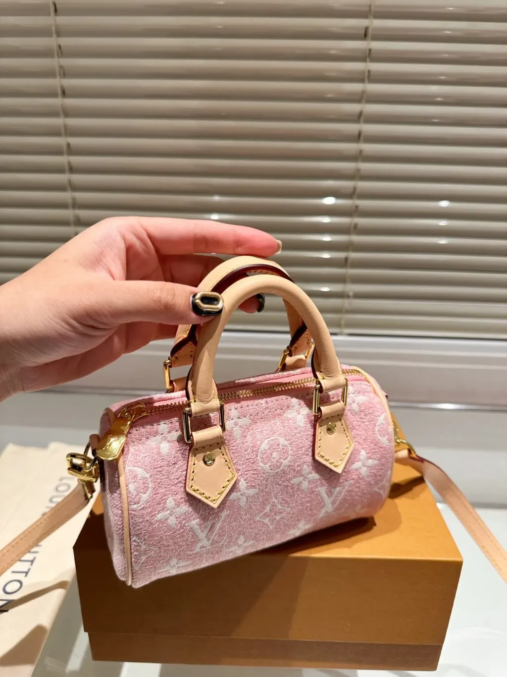Louis Vuitton Nano Speedy Monogram Pink 17Cm
