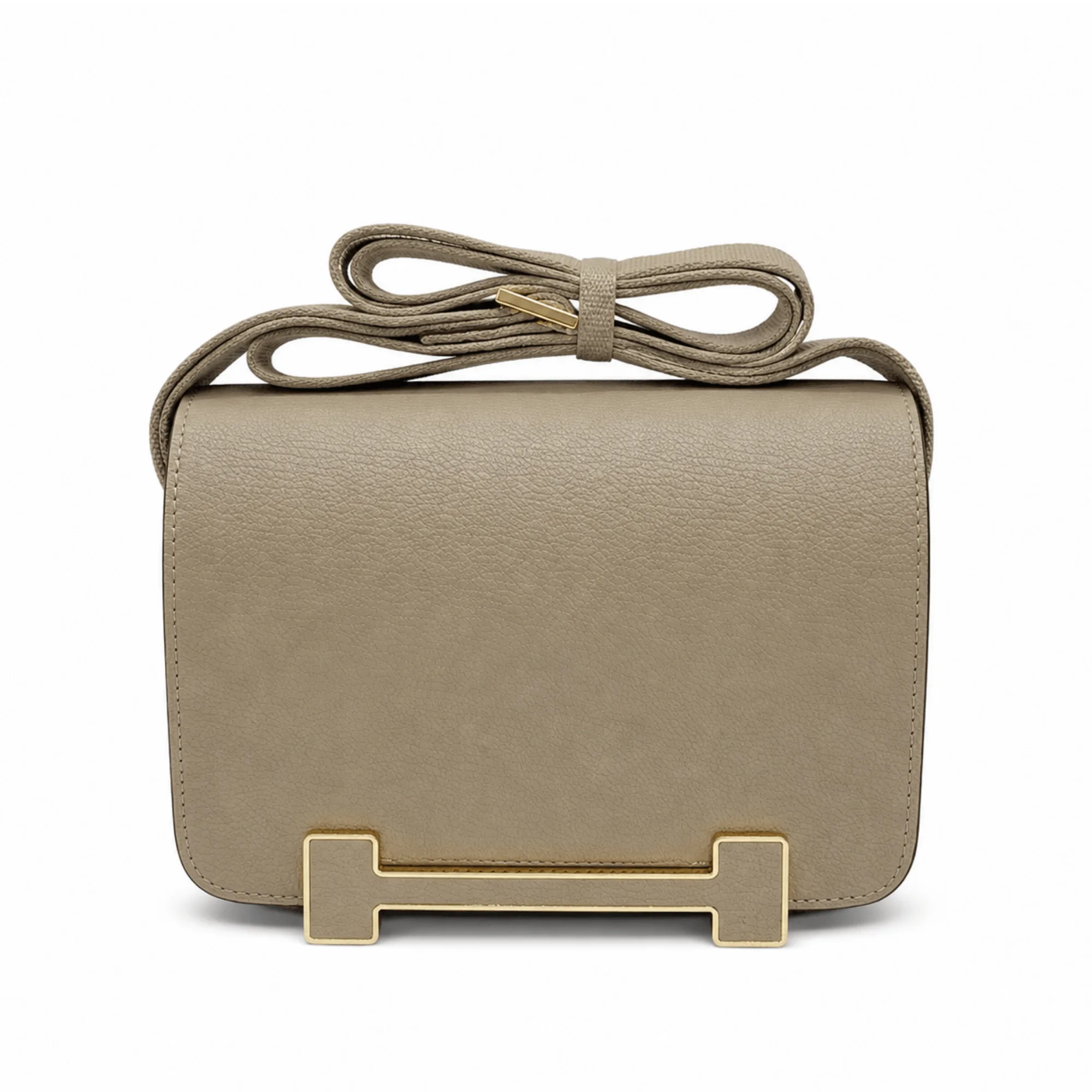 H Geta Taupe Chevre Gold Hardware Main image