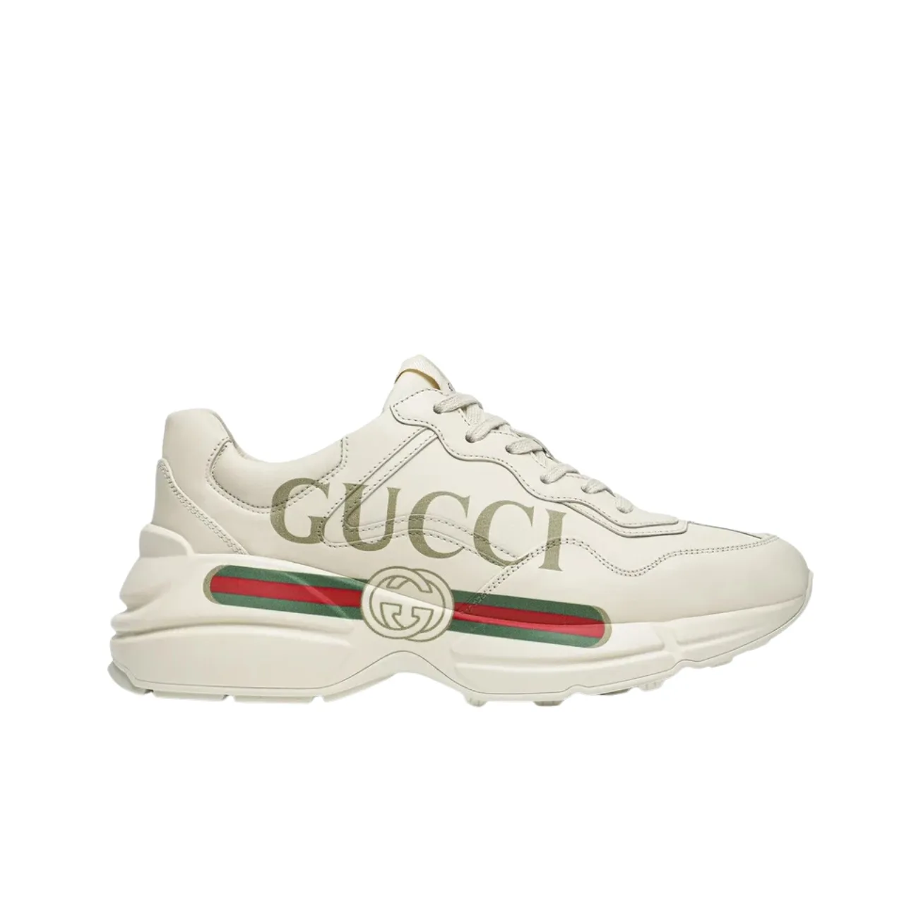 Gucci Women’s Rhyton Gucci Logo Leather Sneaker 528892 Drw00 9522 Main image
