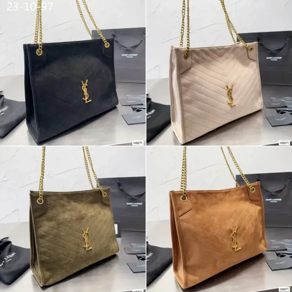 Saint Laurent Medium Niki Shopping Bag Brown 33Cm