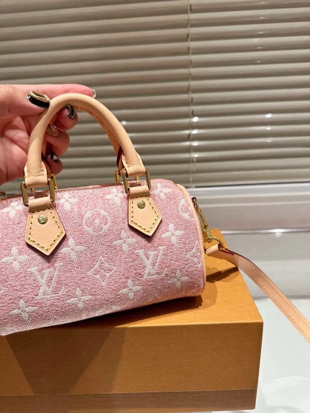 Louis Vuitton Nano Speedy Monogram Pink 17Cm