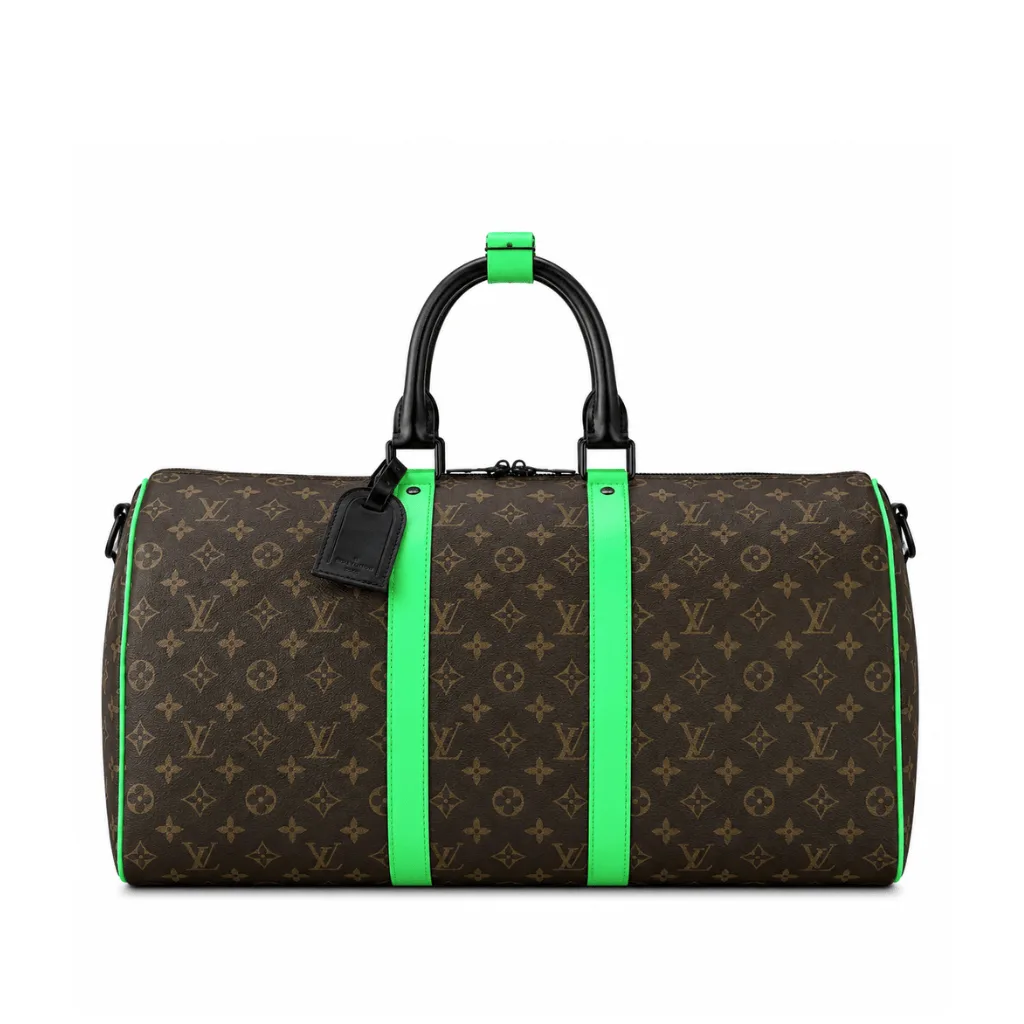 Louis Vuitton Keepall Bandouliere 50 Brown And Mint Line Macassar Canvas M46259 Main image