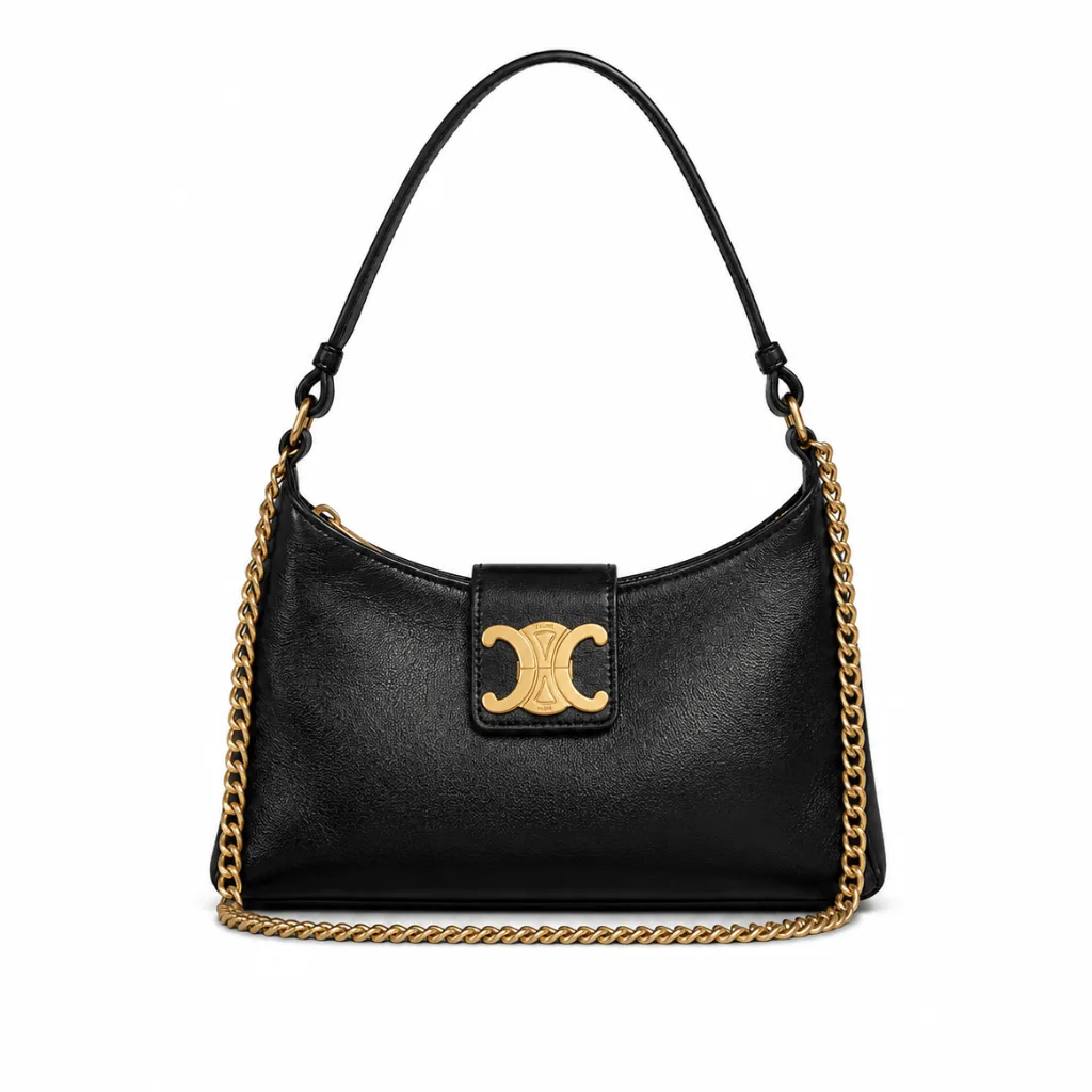 Celine Wiltern Clutch Triomphe Soft In Smooth Black 30Cm Main image