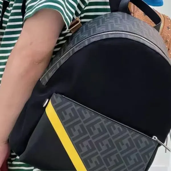 Fendi Diagonal Fendi Diagonal Backpack Nylon Black 35Cm 7Vz042A9Xtf17Bj