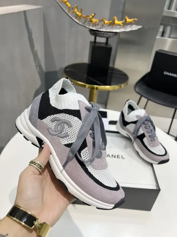 Chanel Low Top Trainer Sneakers Purple G38750