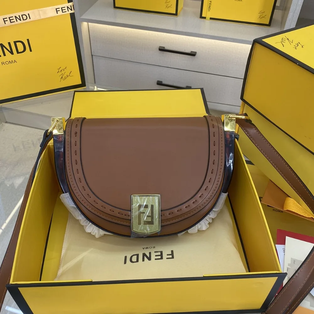 Fendi Moonlight Crossbody Bag Brown 25Cm Secondary image