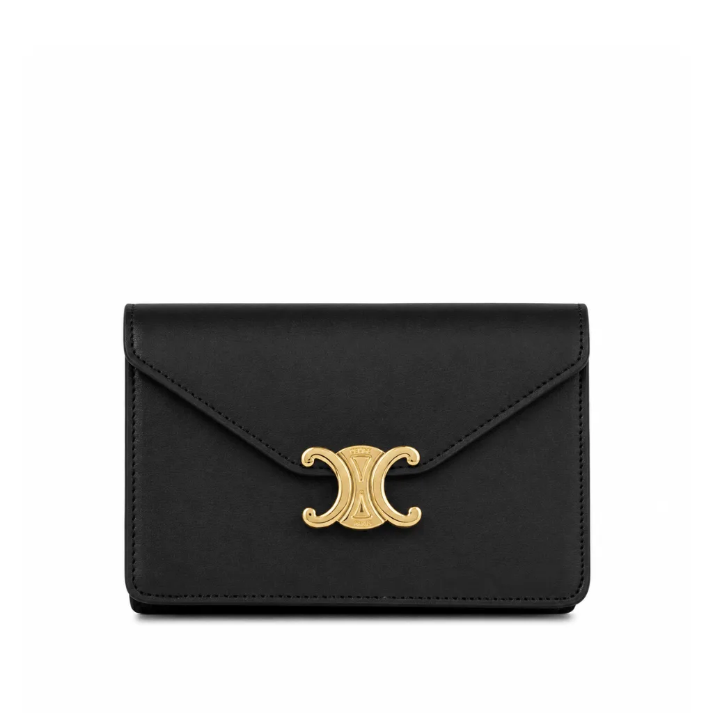 Celine Wallet On Chain Margo In Shiny Calfskin Black 20Cm 10L033Dpv 38No Main image