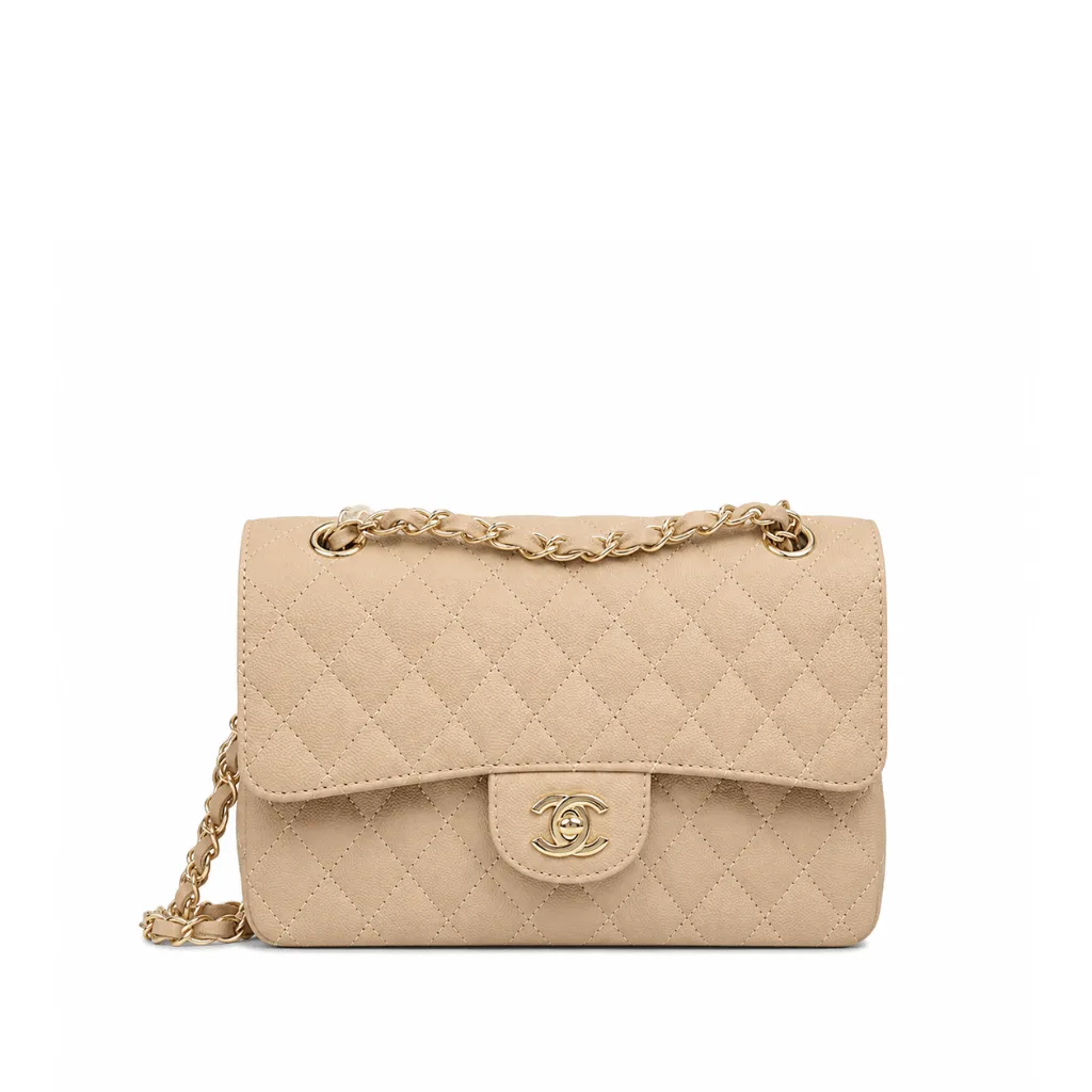 Chanel Classic Grain Gold Hardware Handbag Beige 25Cm A01112 Main image