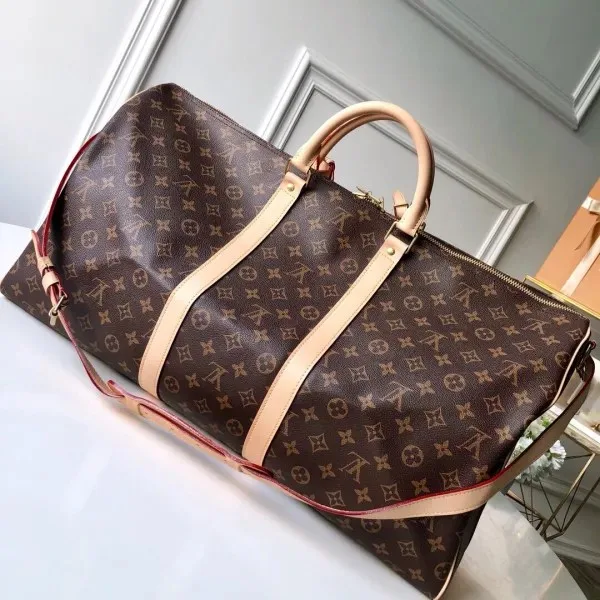 The Louis Vuitton Travel Élan – 2 Piece Bundle (Keepall Bag + Slides)