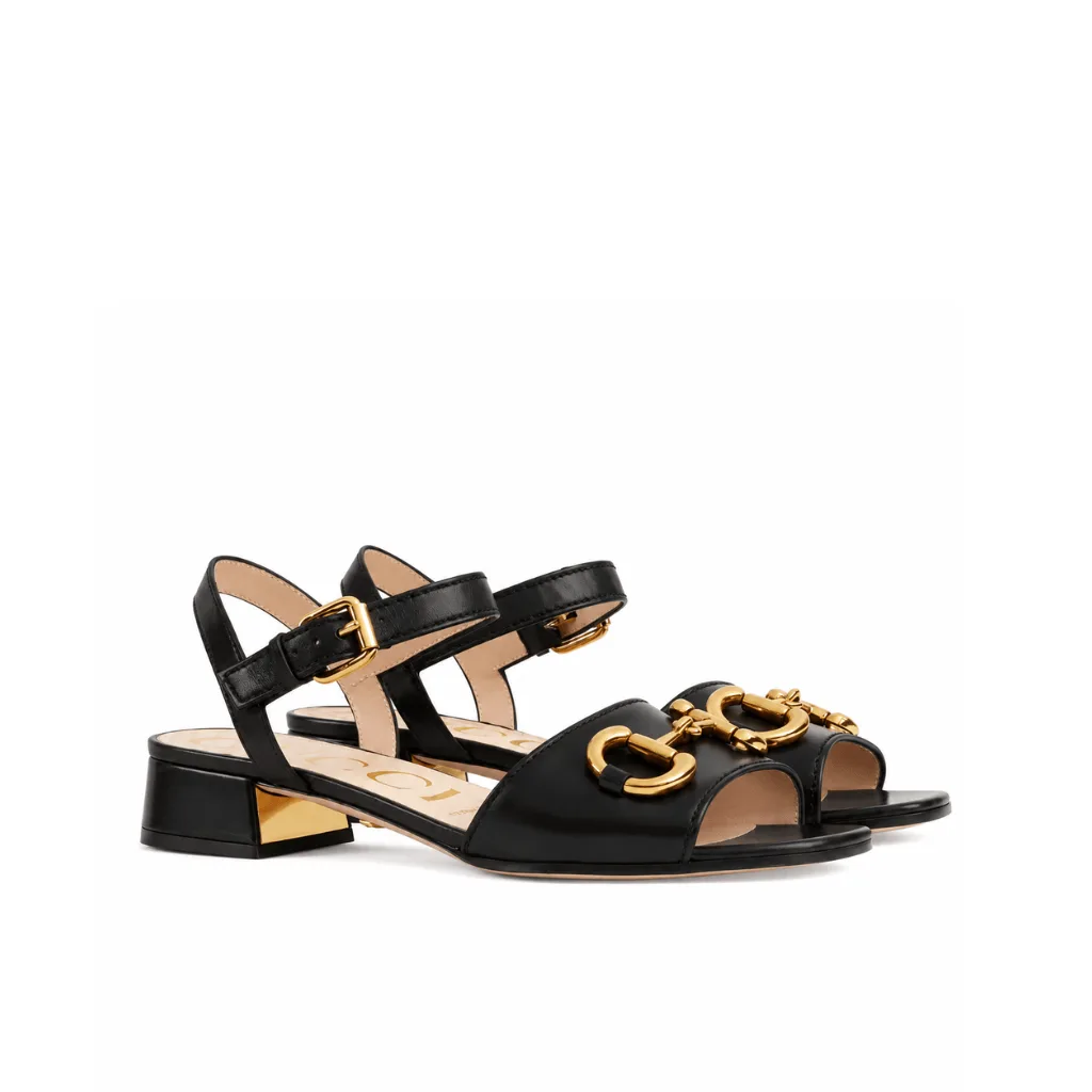 Gucci Women’s Sandal With Horsebit Black 655413 Bko00 1000 Main image