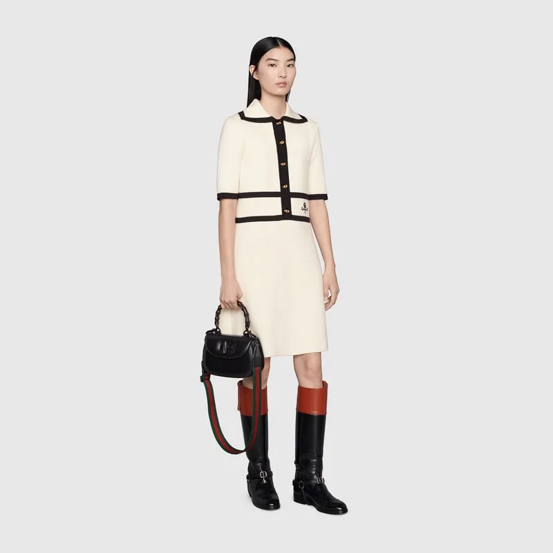 Gucci Bamboo 1947 Small Top Handle Bag In Black