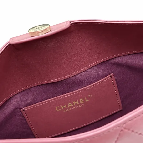 Chanel Maxi Hobo Bag Shiny Lambskin Gold Hardware Dark Burgundy