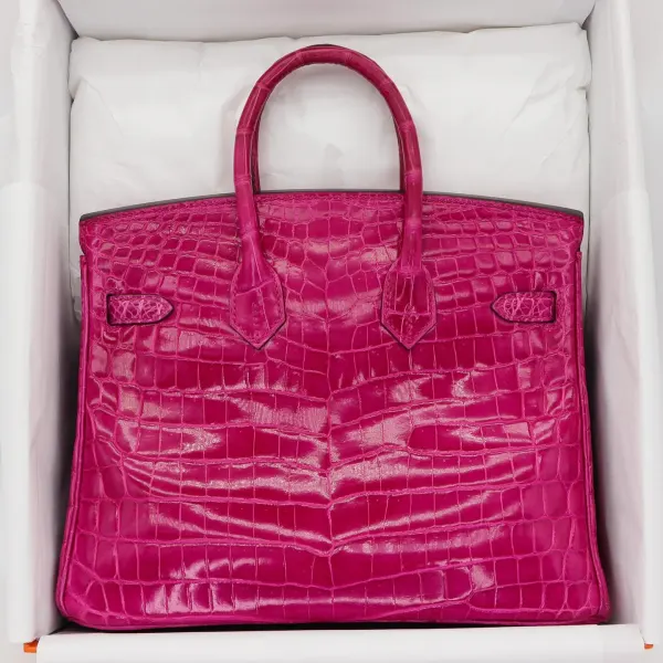 H Birkin 35 Himalaya Crocodile Gold Hardware
