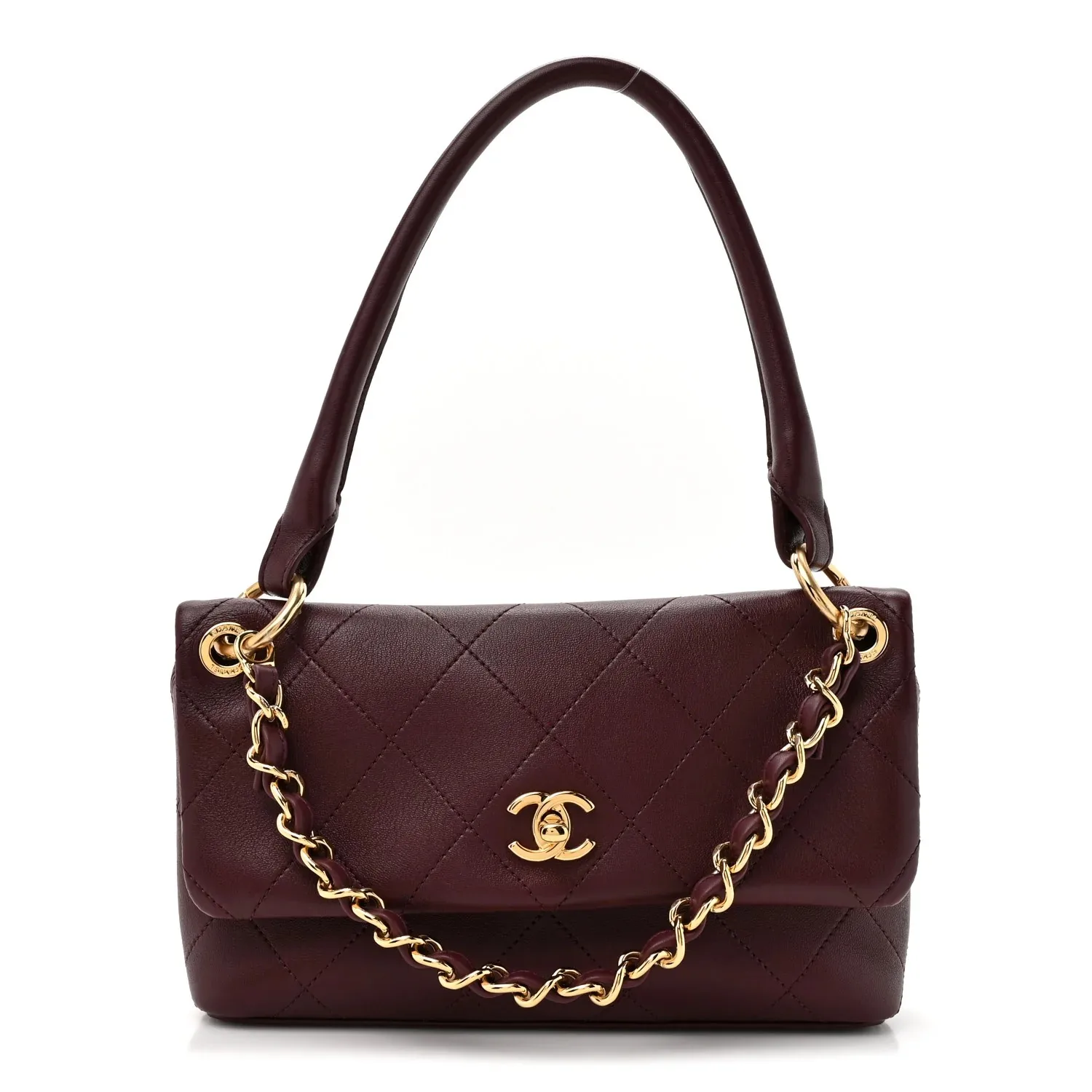 Chanel Large Flap Bag Dark Burgundy Main image
