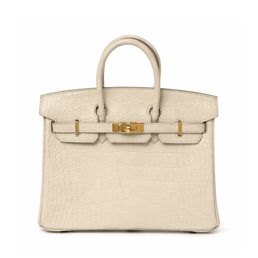 H Birkin 35 Blanc Crocodile Gold Hardware Main image
