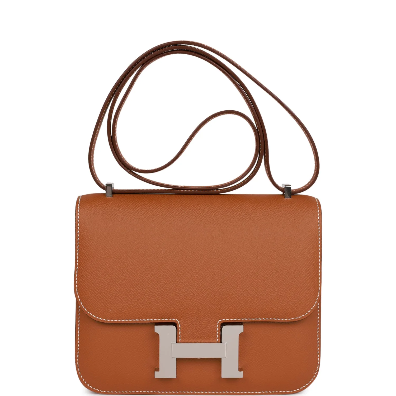 H Handbags Constance 18 Gold Epsom Palladium Hardware Main image