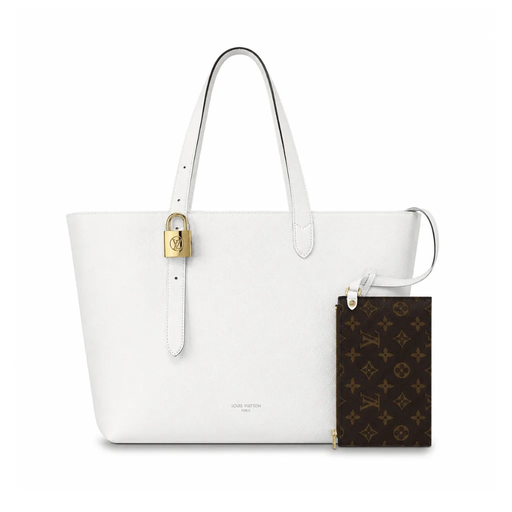 Louis Vuitton Low Key Cabas Mm Grained Calfskin White 47Cm Main image