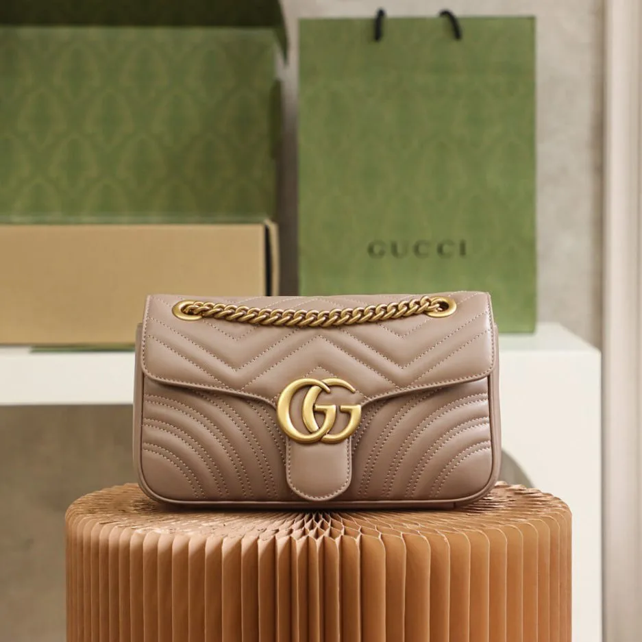 Gucci Marmont Small Taupe Shoulder Bag Secondary image