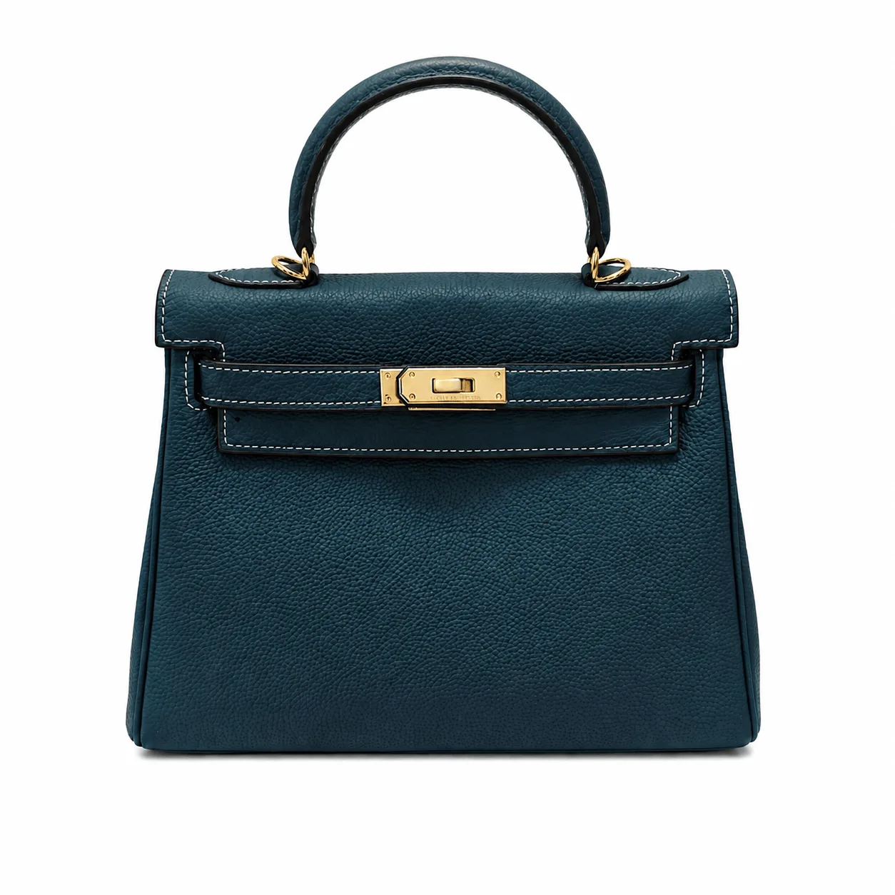 H Kelly 25 Sellier Peacock Blue Epsom Leather Main image