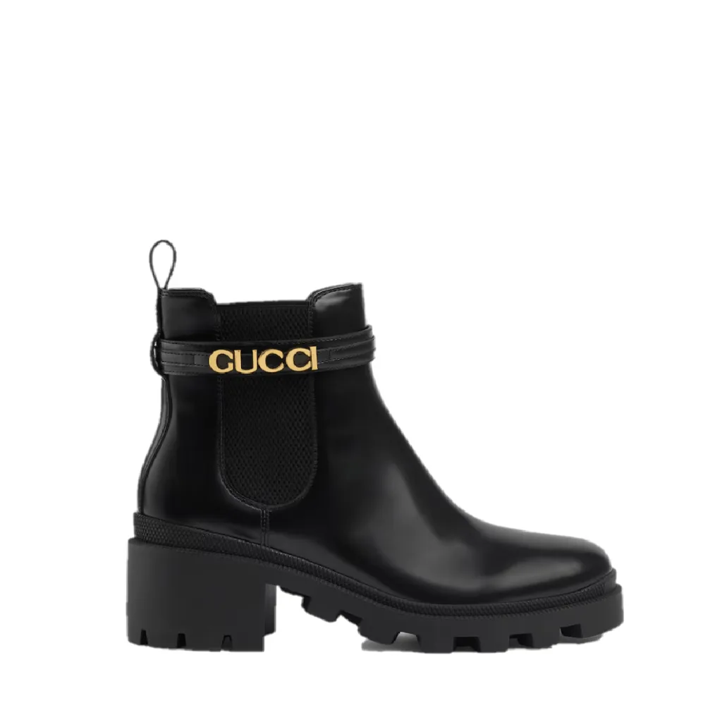 Gucci Women’s Ankle Boot With Logo Black 730064 Aabk6 1000 Main image