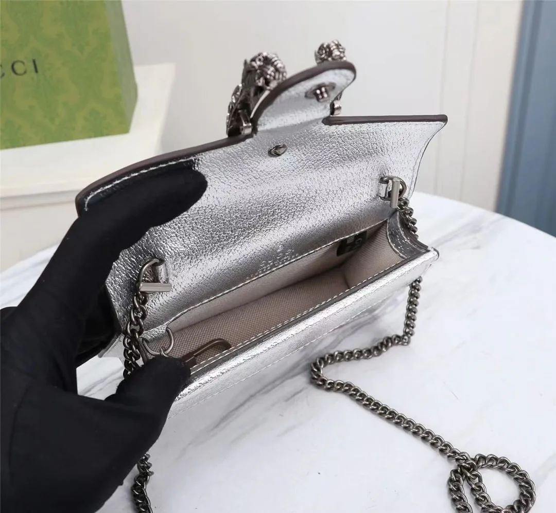 Gucci Women’s Dionysus Super Mini Crossbody Bag Silver 16Cm 476432 1Trbn 8173 Secondary image