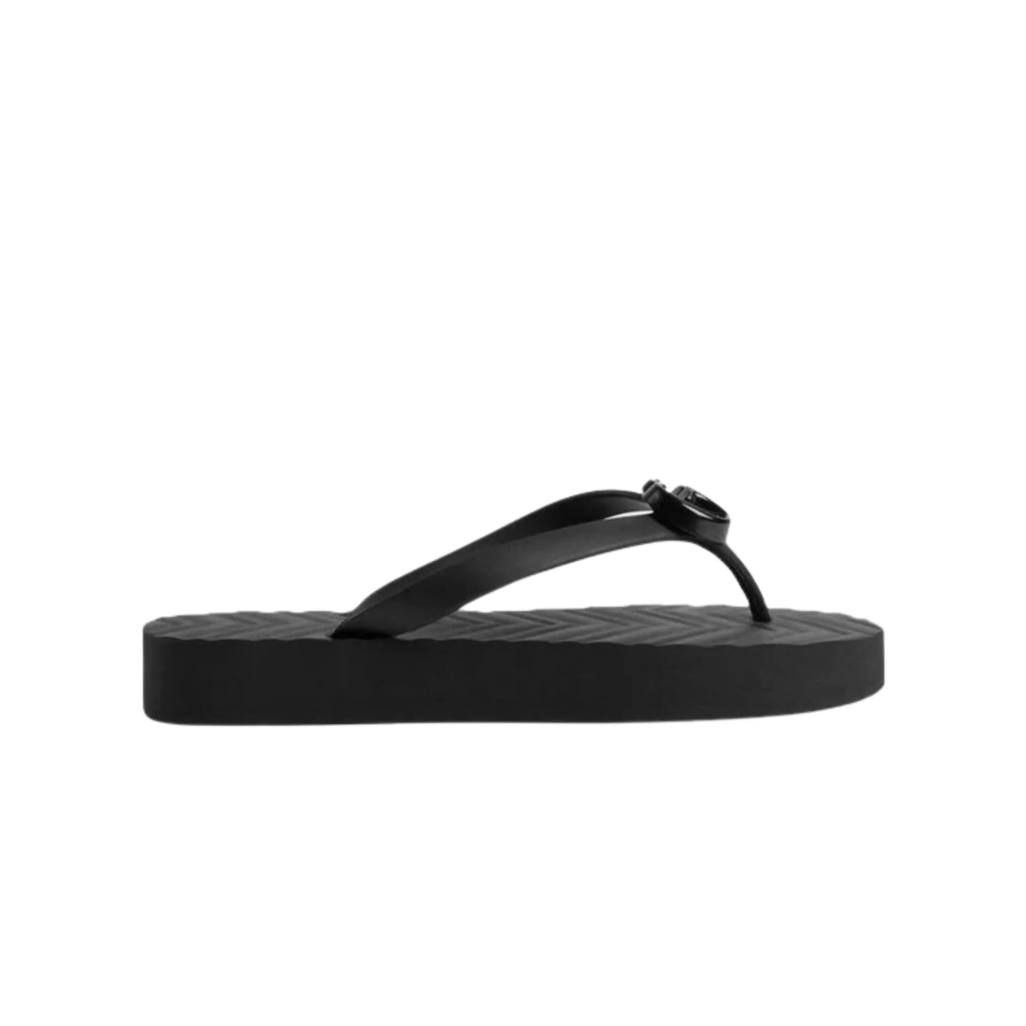Gucci Women’s Chevron Thong Black 655463 J8710 1000 Main image