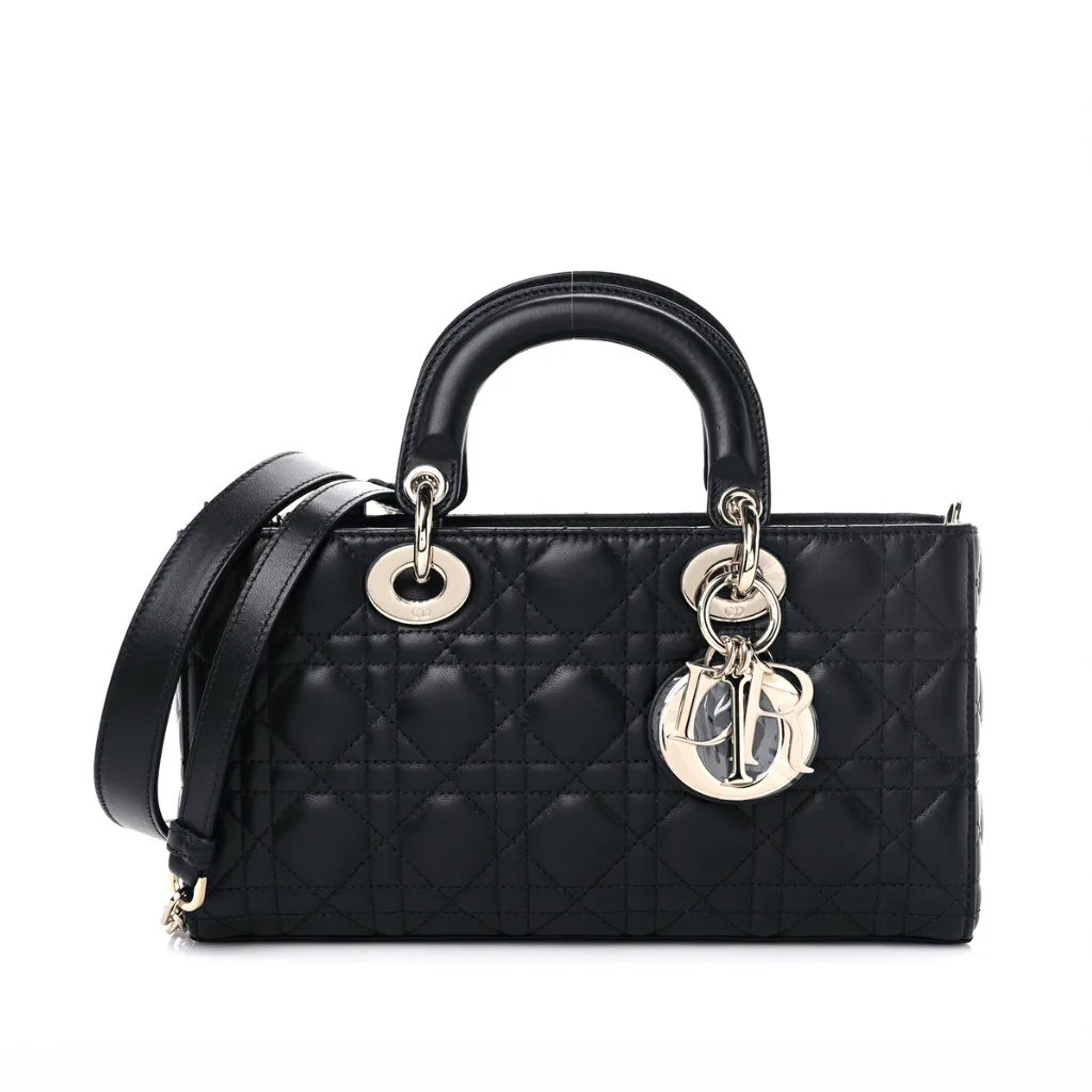 Medium Lady D-Joy Bag Black Cannage Lambskin 26cm Main image
