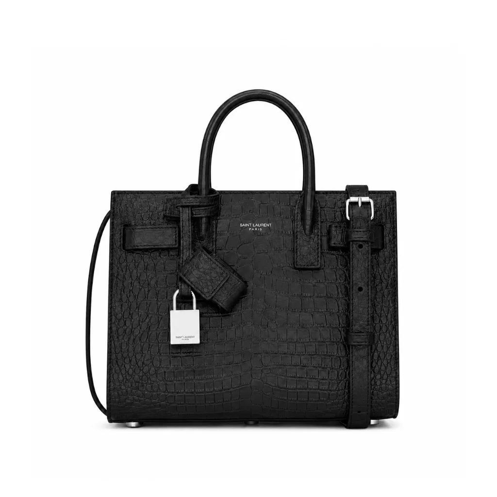 Saint Laurent Nano Classic Sac De Jour In Crocodile Embossed Shiny Leather Main image