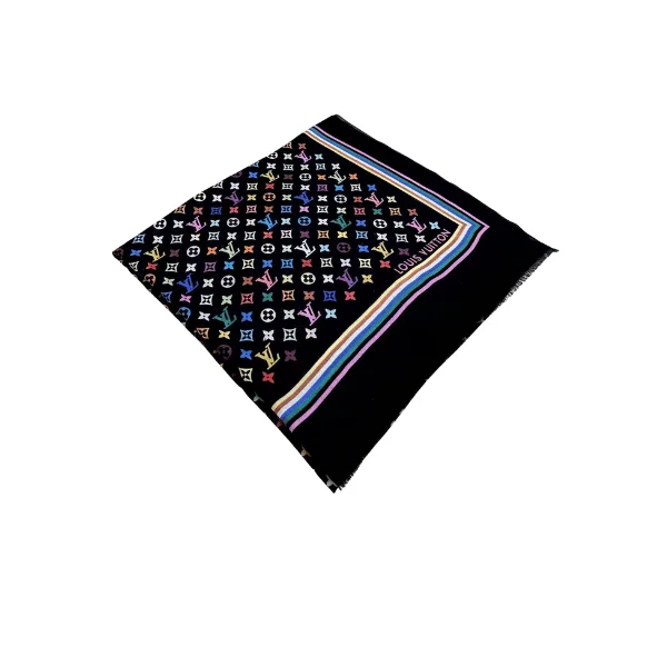 Louis Vuitton x Takashi Murakami Monogram Multicolore silk square scarf Main image