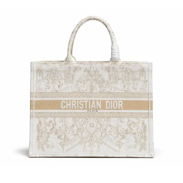 Dior Medium Book Tote In Dioresque Stella Cornely Embroidery 36cm