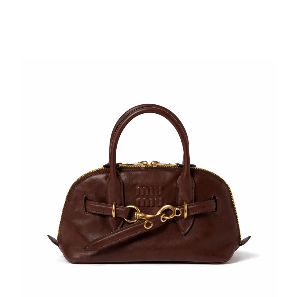 Miu Miu Aventure nappa leather top-handle bag Briarwood Main image