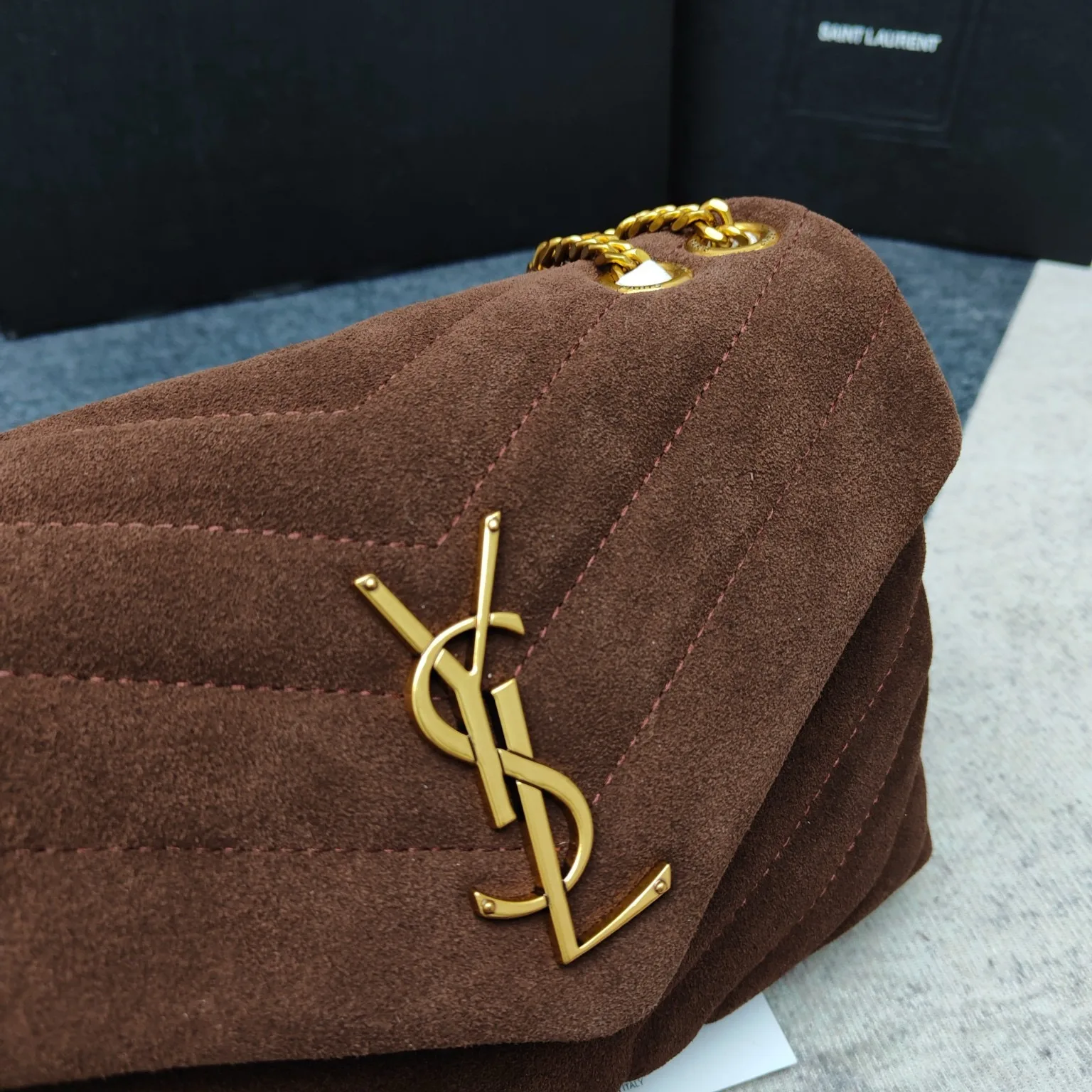 Saint Laurent Loulou Suede Shoulder Bag