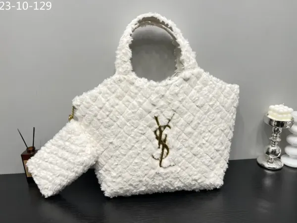 Saint Laurent Icare Maxi Shopping Bag White 39Cm